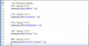 code affectation composee